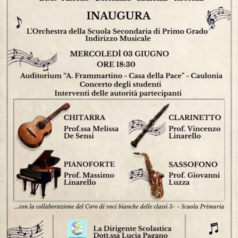 Caulonia, grande attesa per il Concerto di Fine Anno dell’Istituto Comprensivo “Falcone-Borsellino”