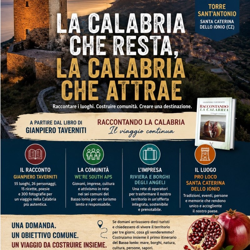 La Calabria che resta, la Calabria che attrae: alla Torre Sant’Antonio un incontro per fare rete e ascoltare chi vive il&nbsp;territorio
