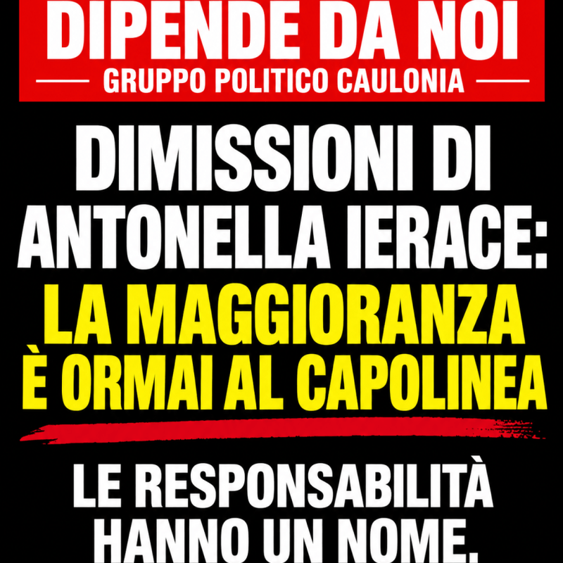 Caulonia, dimissioni dell’assessore Ierace: “La maggioranza è ormai al&nbsp;capolinea”