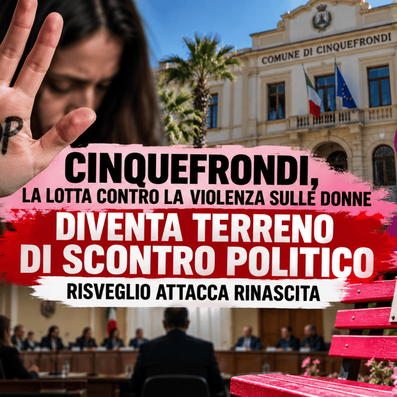 CINQUEFRONDI, LA LOTTA CONTRO LA VIOLENZA SULLE DONNE DIVENTA TERRENO DI SCONTRO POLITICO. RISVEGLIO ATTACCA&nbsp;RINASCITA